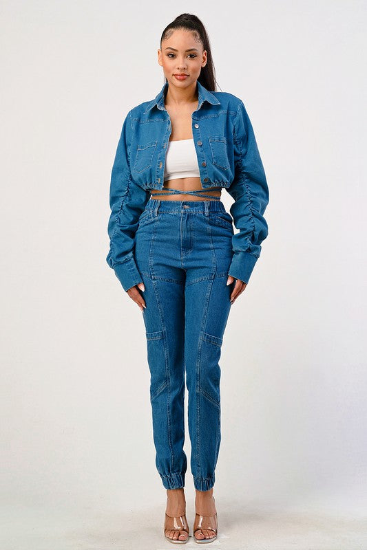 Cropped Denim Jacket