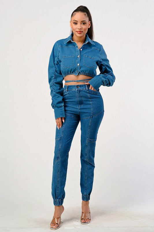 Cropped Denim Jacket