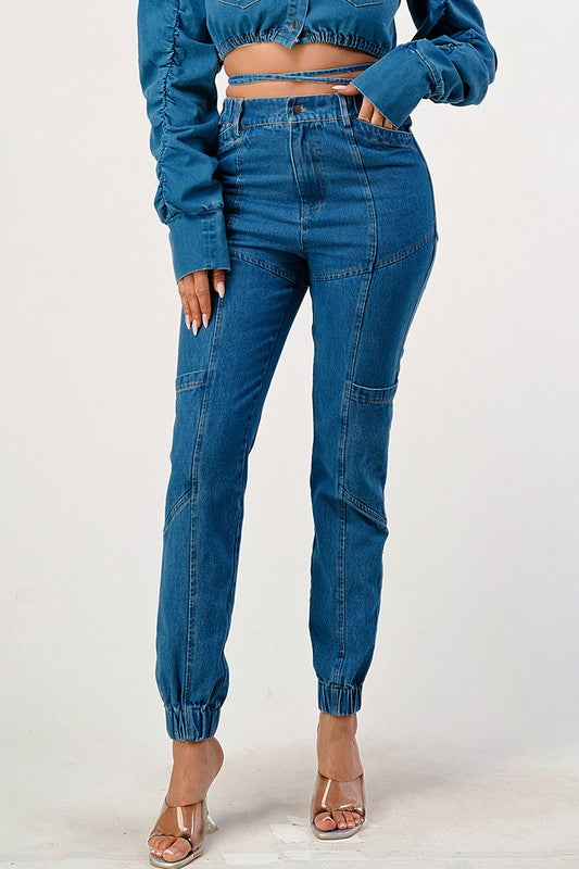 Long denim pants