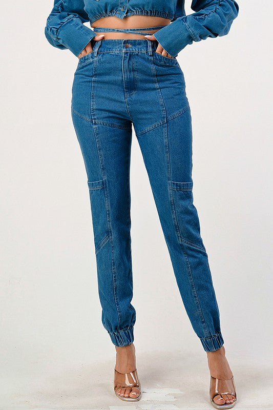 Long denim pants