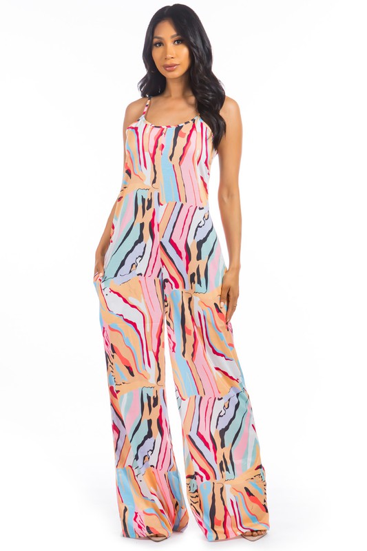 Colorful Print Jumpsuit