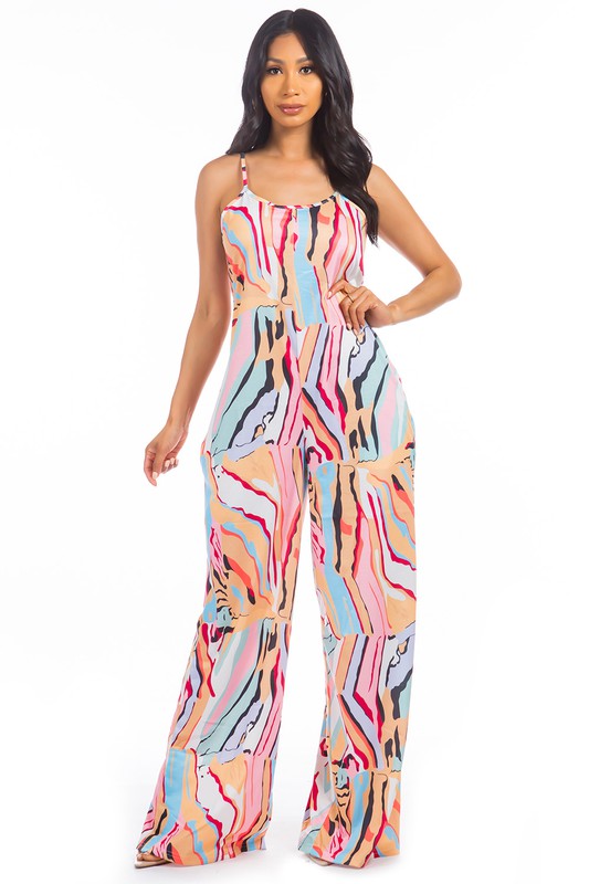 Colorful Print Jumpsuit