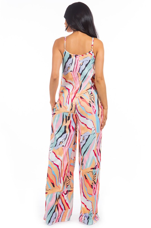 Colorful Print Jumpsuit