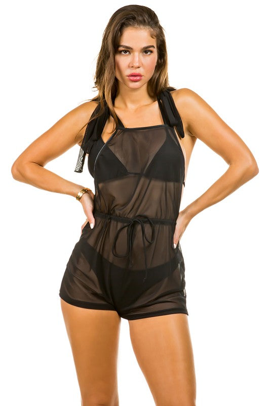 Two Piece Swimsuit w/Jumpsuit Coverup