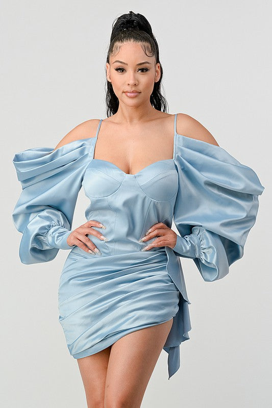 Puff Satin Dress