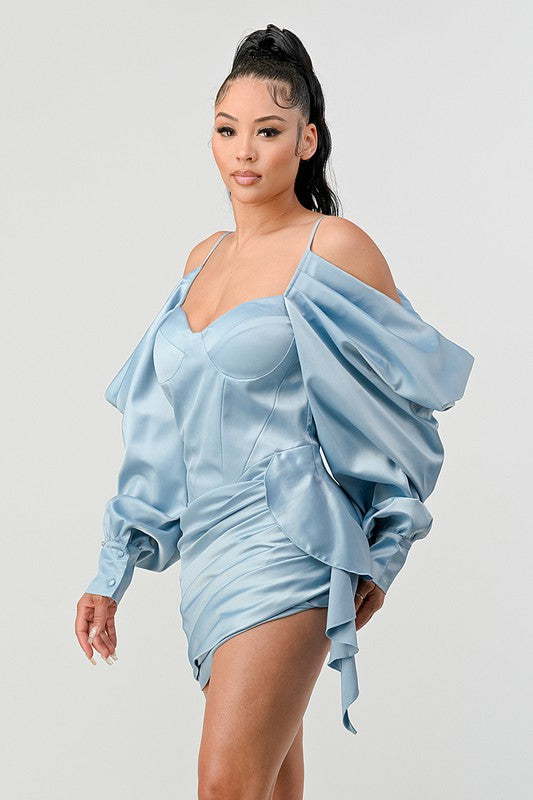 Puff Satin Dress