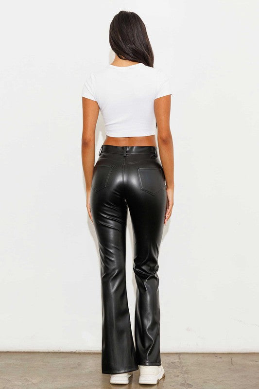 Leather Pants Front Slit