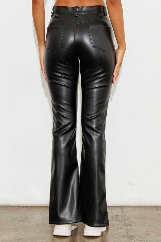 Leather Pants Front Slit