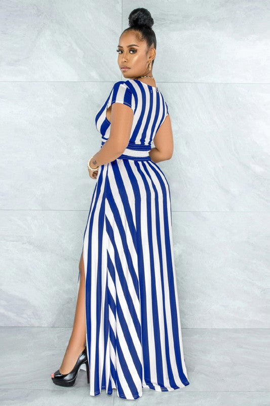 Long Short Sleeves Maxi Dress