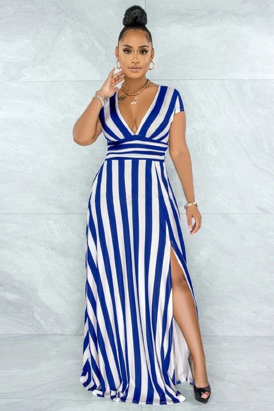 Long Short Sleeves Maxi Dress