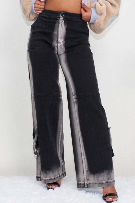 Gray line casual jeans