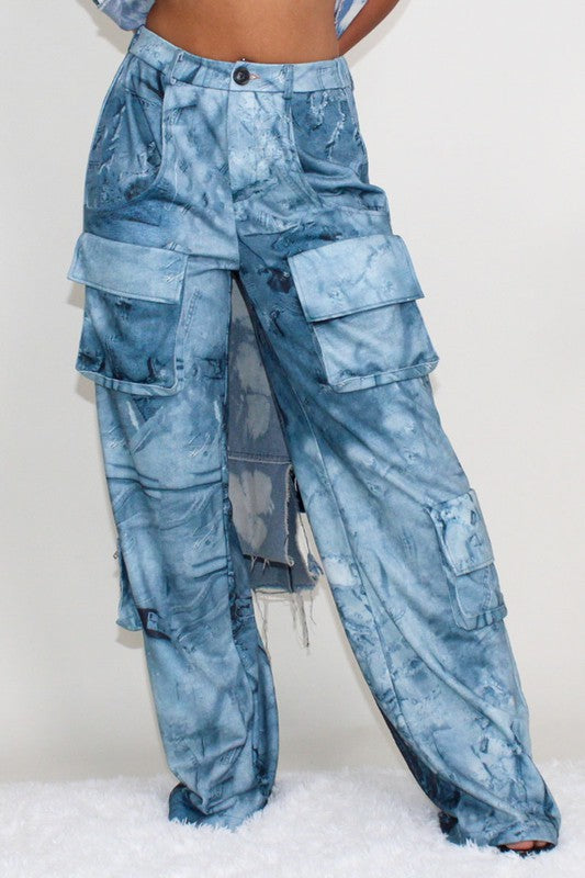 Tie Dye Cargo Pants