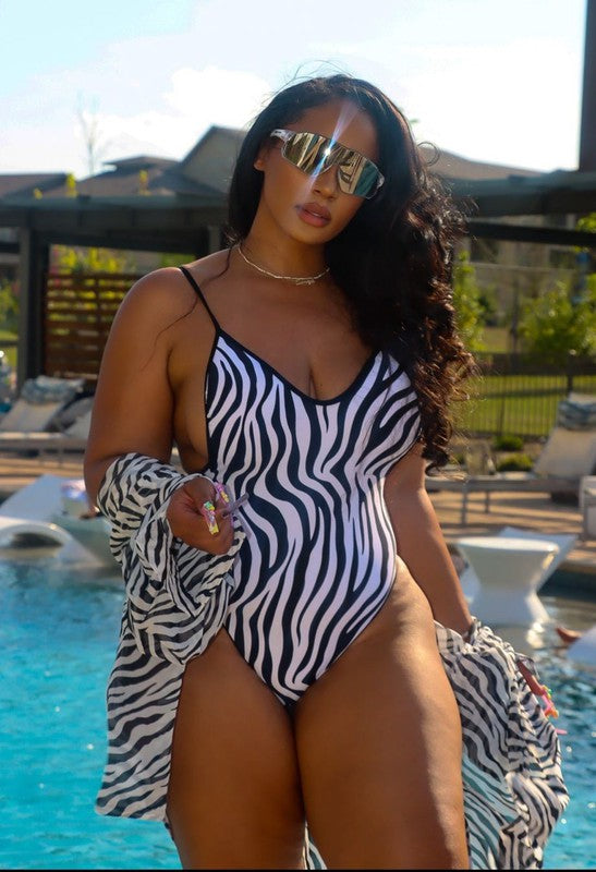 Zebra Print Swimsuit