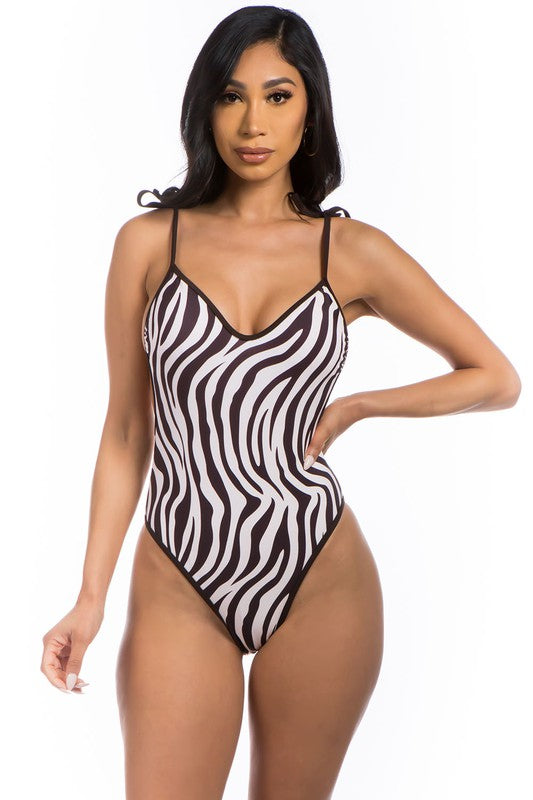 Zebra Print Swimsuit